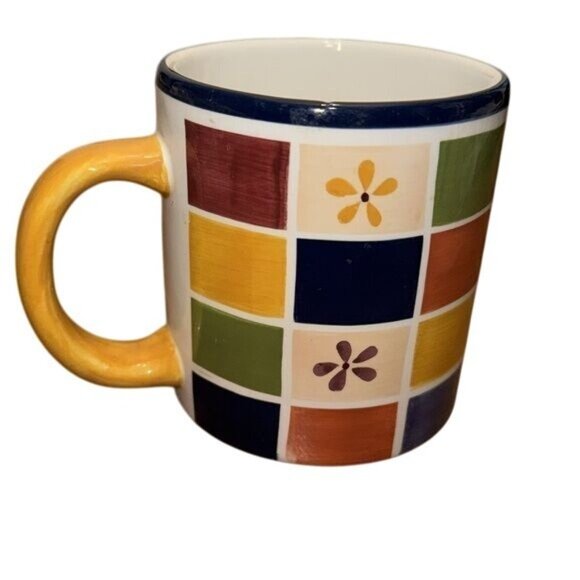 Hausenware Inc. Flower Tile Pattern Ceramic Mug - Picture 1 of 6